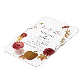 Rustic Pumpkin Autumn Herfst slaat de datum op Magneet (Linkerzijde)