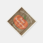 Rustic Pumpkin Autumn Herfst Thanksgiving Napkin Servet (Hoek)