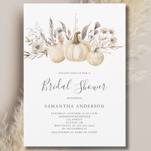 Rustic Pumpkin Autumn Vrijgezellenfeest Kaart