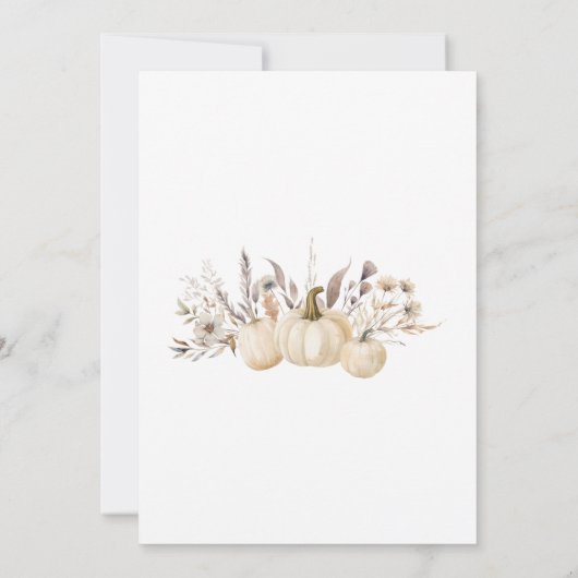 Rustic Pumpkin Autumn Vrijgezellenfeest Kaart (Achterkant)
