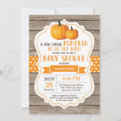 Rustic Pumpkin Baby shower Invitation Kaart Wood (Voorkant)