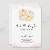 Rustic Pumpkin Baby shower Kaart (Voorkant)