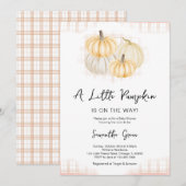 Rustic Pumpkin Baby shower Kaart (Voorkant / Achterkant)