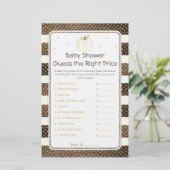 Rustic Pumpkin Baby shower Price Game, Ivory Gold (Staand voorkant)