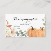 Rustic Pumpkin Boho Floral raad hoeveel exemplaren Informatiekaartje (Voorkant)