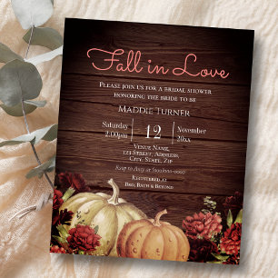 Rustic Pumpkin   Bridal Shower-uitnodiging