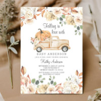 Rustic Pumpkin Falling In Love Baby shower