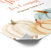 Rustic Pumpkin Floral Hartelijk dank voor uw komst Poster (Hoek)