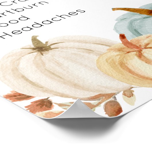 Rustic Pumpkin Floral Old Wives Tales Poster (Hoek)