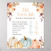 Rustic Pumpkin Floral Old Wives Tales Poster (Voorkant)
