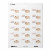 Rustic Pumpkin Floral Vrijgezellenfeest Adres Etik Etiket (Full Sheet)