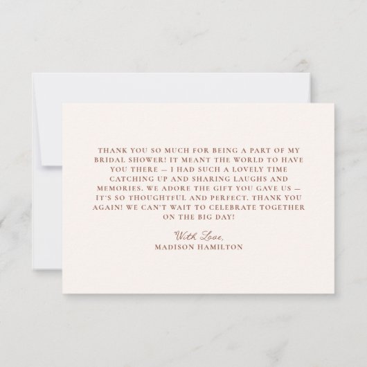 Rustic Pumpkin Floral Vrijgezellenfeest Bedankkaart (Achterkant)