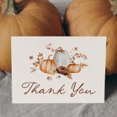 Rustic Pumpkin Floral Vrijgezellenfeest Bedankkaart