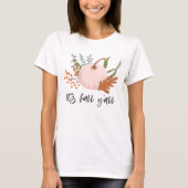 Rustic Pumpkin Foliage Het is Herfst Y T-shirt (Voorkant)