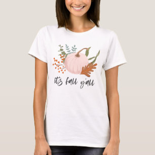 Rustic Pumpkin Foliage Het is Herfst Y T-shirt