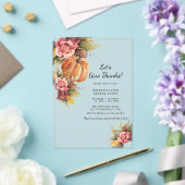 Rustic Pumpkin Friendsgiving Acryl Uitnodigingen (Insitu (Huwelijk))