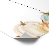 Rustic Pumpkin Gender onthullen Poster stemraad (Hoek)