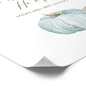 Rustic Pumpkin Gender onthult welkomstdecoratie Poster (Hoek)