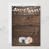 Rustic Pumpkin Geslacht Partij Kaart (Achterkant)