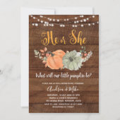 Rustic Pumpkin Geslacht Partij Kaart (Voorkant)