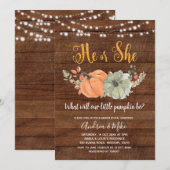 Rustic Pumpkin Geslacht Partij Kaart (Voorkant / Achterkant)