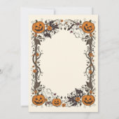 Rustic Pumpkin & Ghost Spooky Fall Halloween Party Kaart (Achterkant)