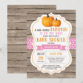 Rustic Pumpkin Girl-Baby shower Kaart (Voorkant / Achterkant)