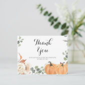 Rustic pumpkin - Hartelijk dank. Bedankkaart (Staand voorkant)