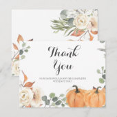 Rustic pumpkin - Hartelijk dank. Bedankkaart (Voorkant / Achterkant)