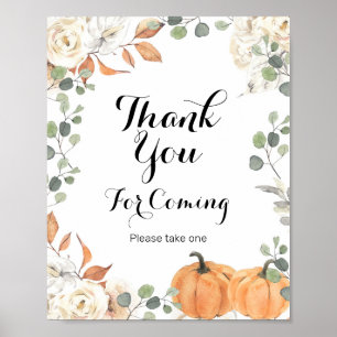Rustic Pumpkin Hartelijk dank voor uw komst Poster