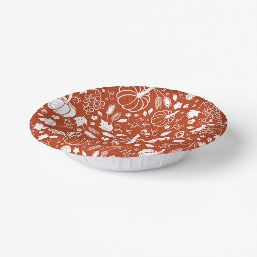 Rustic Pumpkin & Harvest Papieren Kommen (Gebogen)