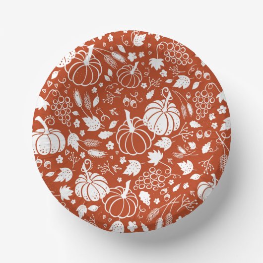 Rustic Pumpkin & Harvest Papieren Kommen (Voorkant)