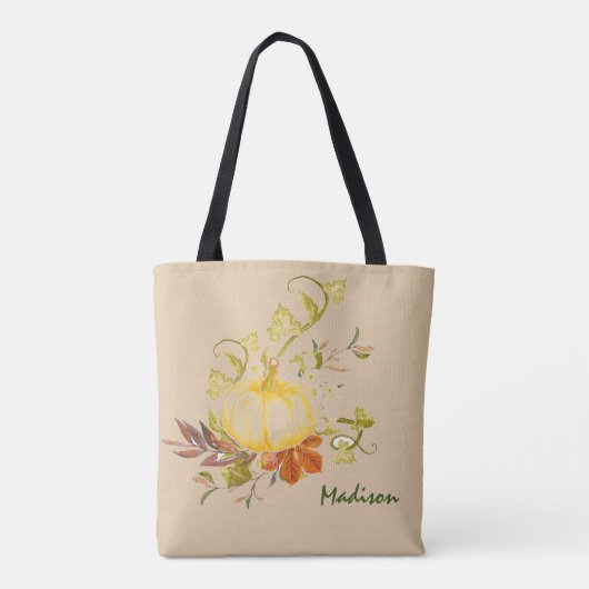 Rustic Pumpkin Herfst Autumn Canvas tas (Achterkant)