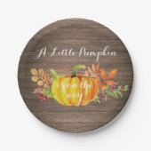 Rustic Pumpkin Herfst Baby shower Bord (Voorkant)