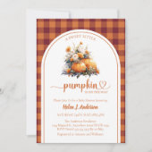 Rustic Pumpkin Herfst Baby shower Kaart (Voorkant)