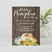 Rustic Pumpkin Herfst Baby shower Kaart (Staand voorkant)