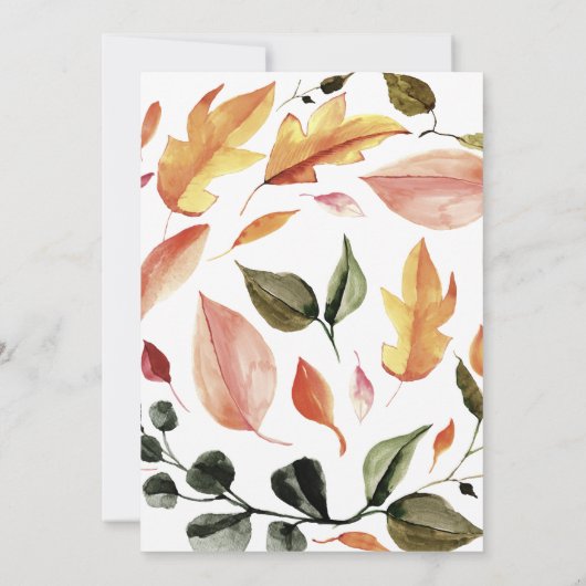 Rustic Pumpkin Herfst Baby shower Kaart (Achterkant)