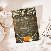 Rustic Pumpkin Herfst Baby shower Kaart