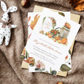 Rustic Pumpkin Herfst Baby shower Kaart