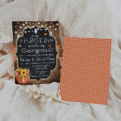 Rustic Pumpkin Herfst Baby shower Kaart
