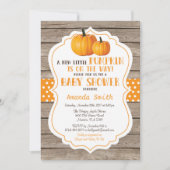 Rustic Pumpkin Herfst Baby shower Kaart (Voorkant)