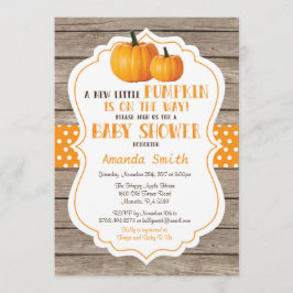 Rustic Pumpkin Herfst Baby shower Kaart