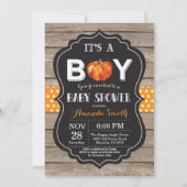 Rustic Pumpkin Herfst Baby shower-uitnodigingskaar Kaart (Voorkant)
