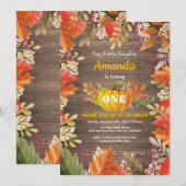 Rustic Pumpkin Herfst Birthday Uitnodiging (Voorkant / Achterkant)