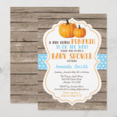 Rustic Pumpkin Herfst Boy Baby shower Kaart (Voorkant / Achterkant)