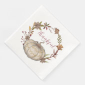 Rustic Pumpkin herfst en Thanksgiving Servet (Hoek)