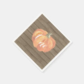 Rustic Pumpkin Herfst First Birthday Party Napkin Servet (Hoek)