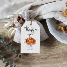 Rustic Pumpkin Herfst Floral Baby shower Bedankt