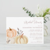 Rustic Pumpkin Herfst Foliage Vrijgezellenfeest Kaart (Staand voorkant)