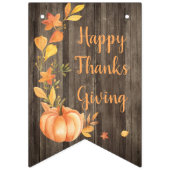 Rustic Pumpkin Herfst Harvest Thanksgiving Vlaggetjes (Derde vlag)